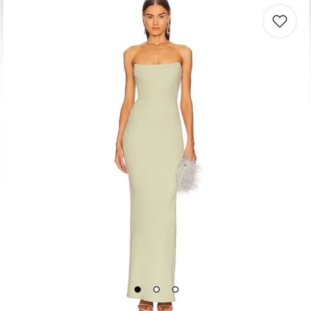 Elegant Strapless Green Dress